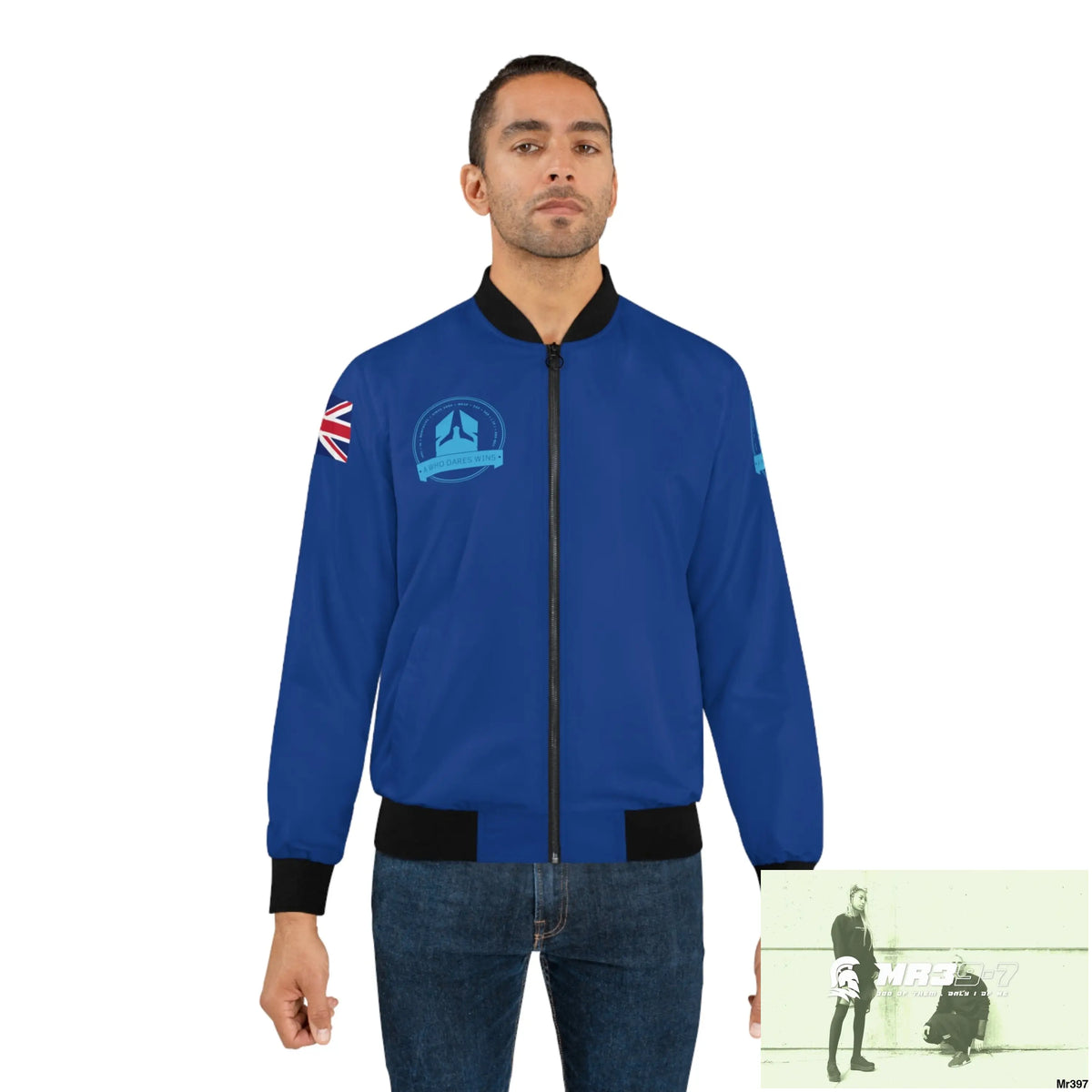 A Who Dares Wins GBR Gothic Skull with Wings and Roses Men’s Bomber Jacket (AOP) All Over Prints