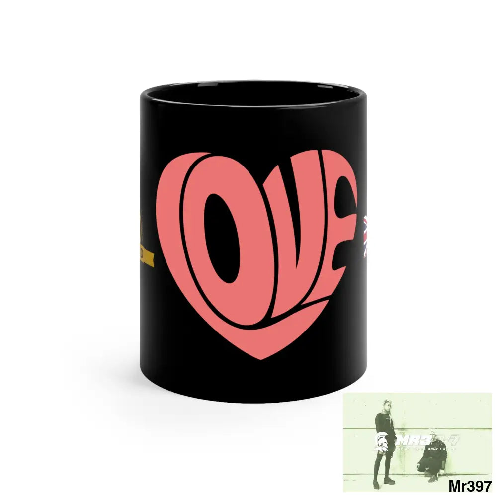 A Who Dares Wins GBR (ID RSF) Love 11oz Black Mug 11oz Mug