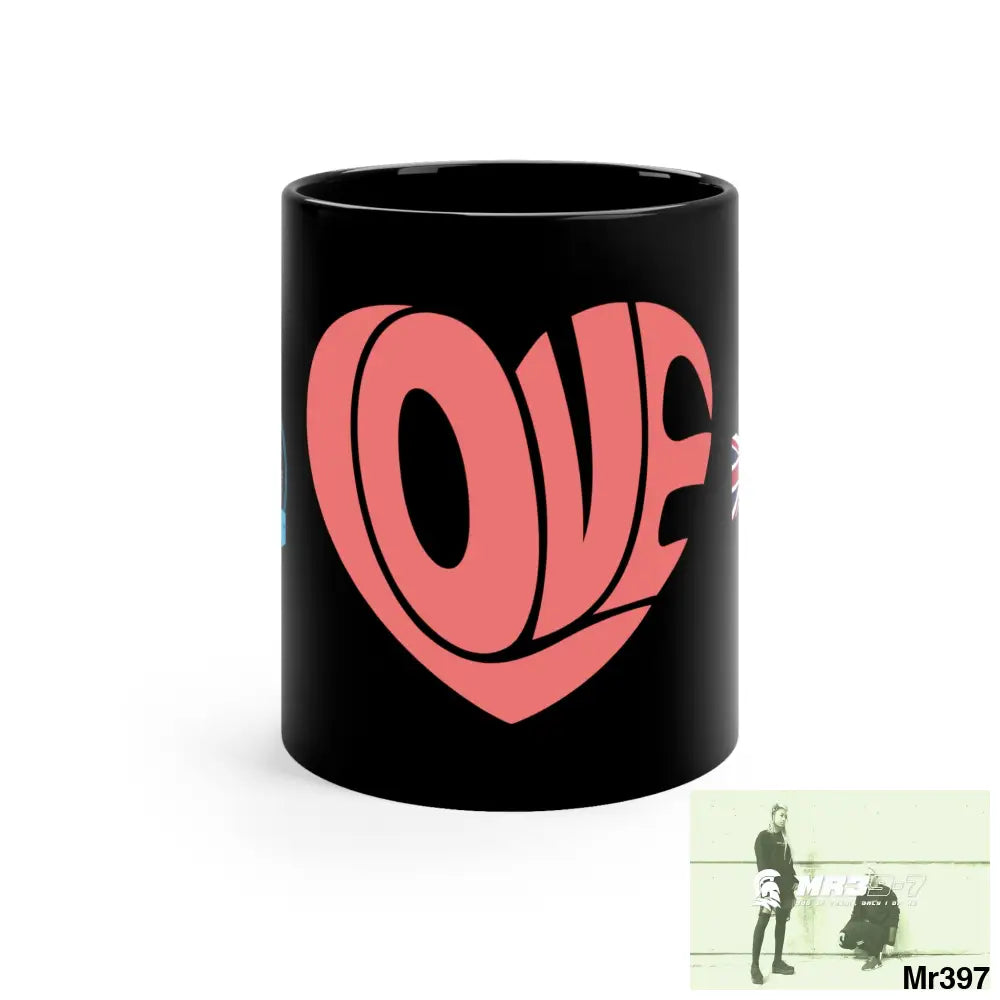 A Who Dares Wins GBR Love 11oz Black Mug 11oz Mug