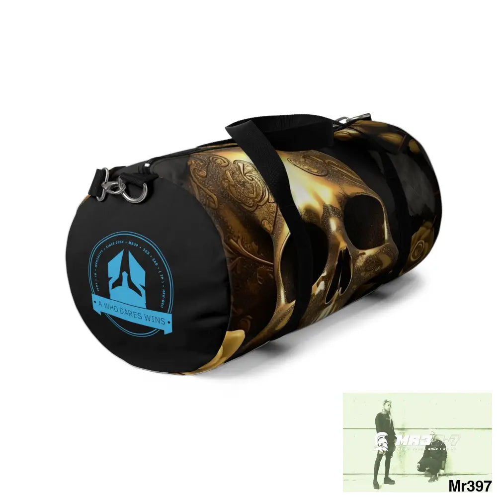 A Who Dares Wins gothic skulls & roses Duffel Bag Bags