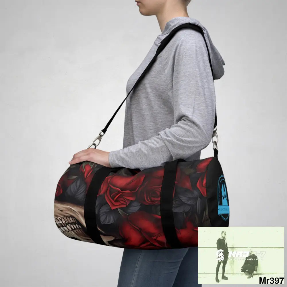 A Who Dares Wins Gothic Skulls & Roses Duffel Bag Bags