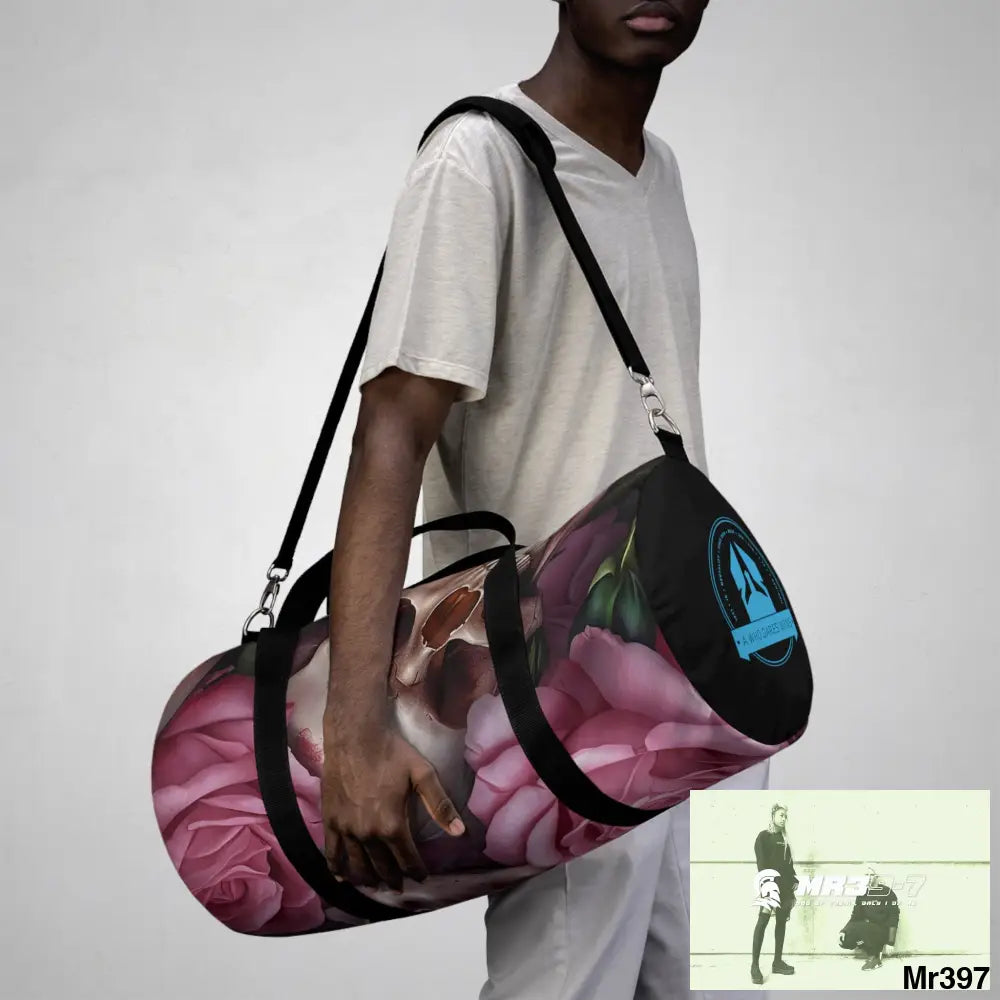 A Who Dares Wins Gothic Skulls & Roses Duffel Bag Bags