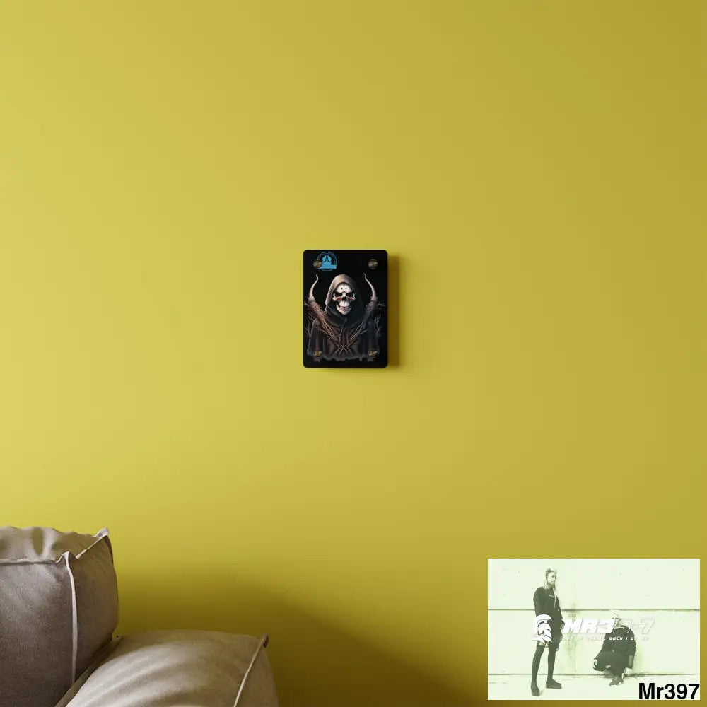 A Who Dares Wins Halloween Reaper Graphic Acrylic Wall Art Panels Home Decor