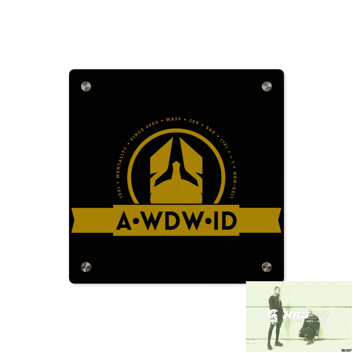 A Who Dares Wins ID Acrylic Wall Art Panels 11’’ x 11’’ (Square) / 0.25’’ Home Decor