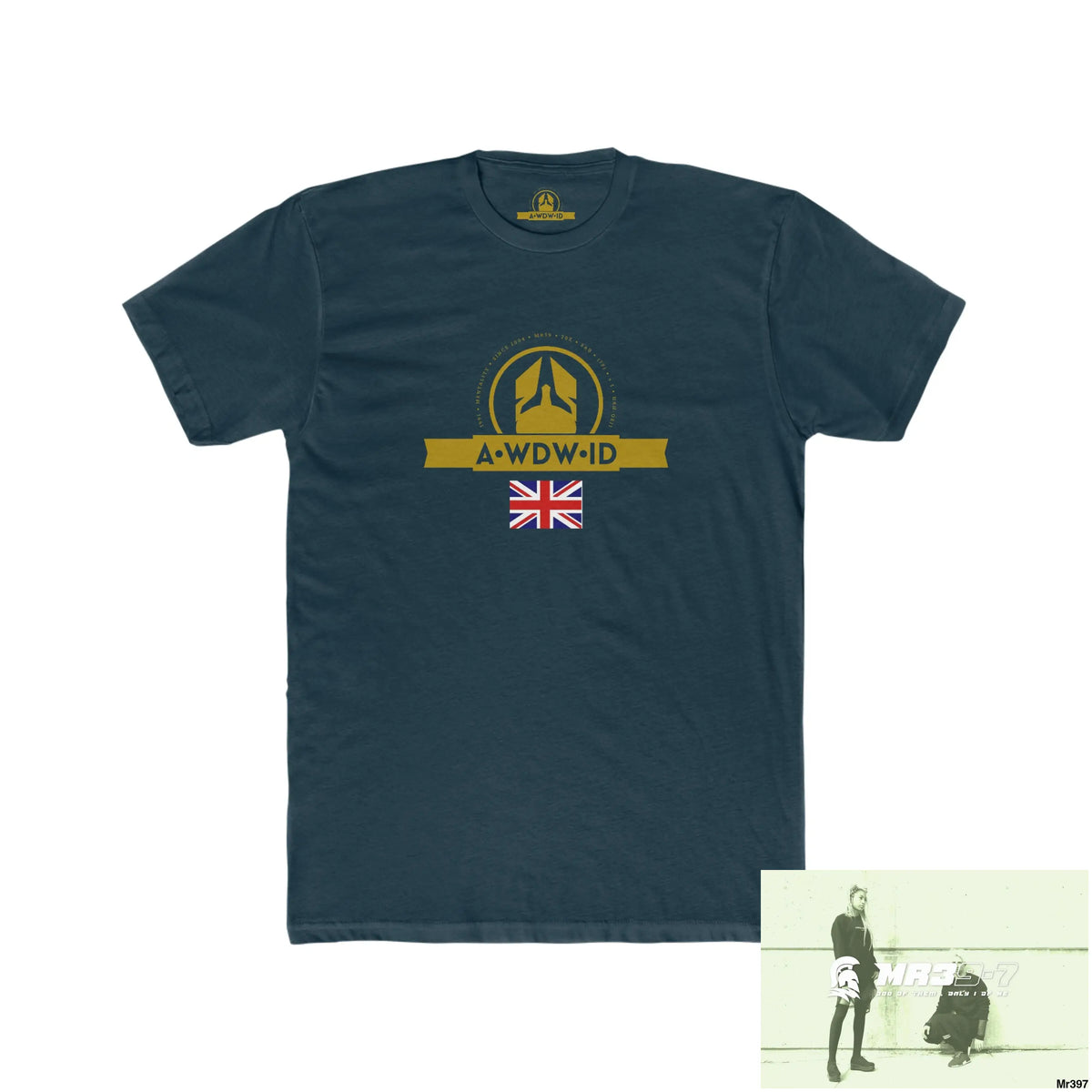 A Who Dares Wins (ID) Create your own Adventures & your dreams will follow Men’s Cotton Crew Tee Solid Midnight Navy