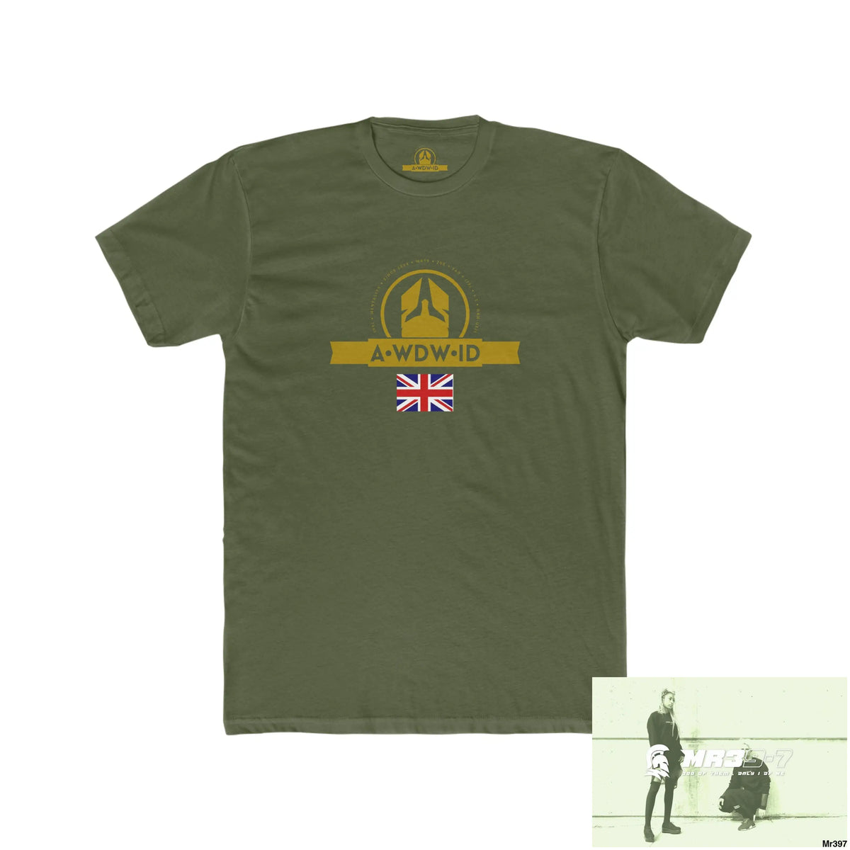 A Who Dares Wins (ID) Create your own Adventures & your dreams will follow Men’s Cotton Crew Tee Solid Military Green