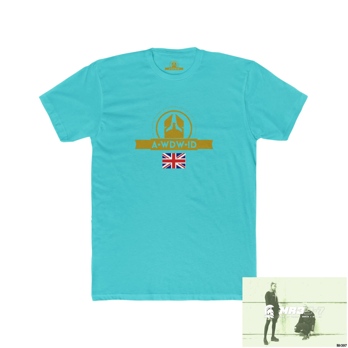 A Who Dares Wins (ID) Create your own Adventures & your dreams will follow Men’s Cotton Crew Tee Solid Tahiti Blue / S