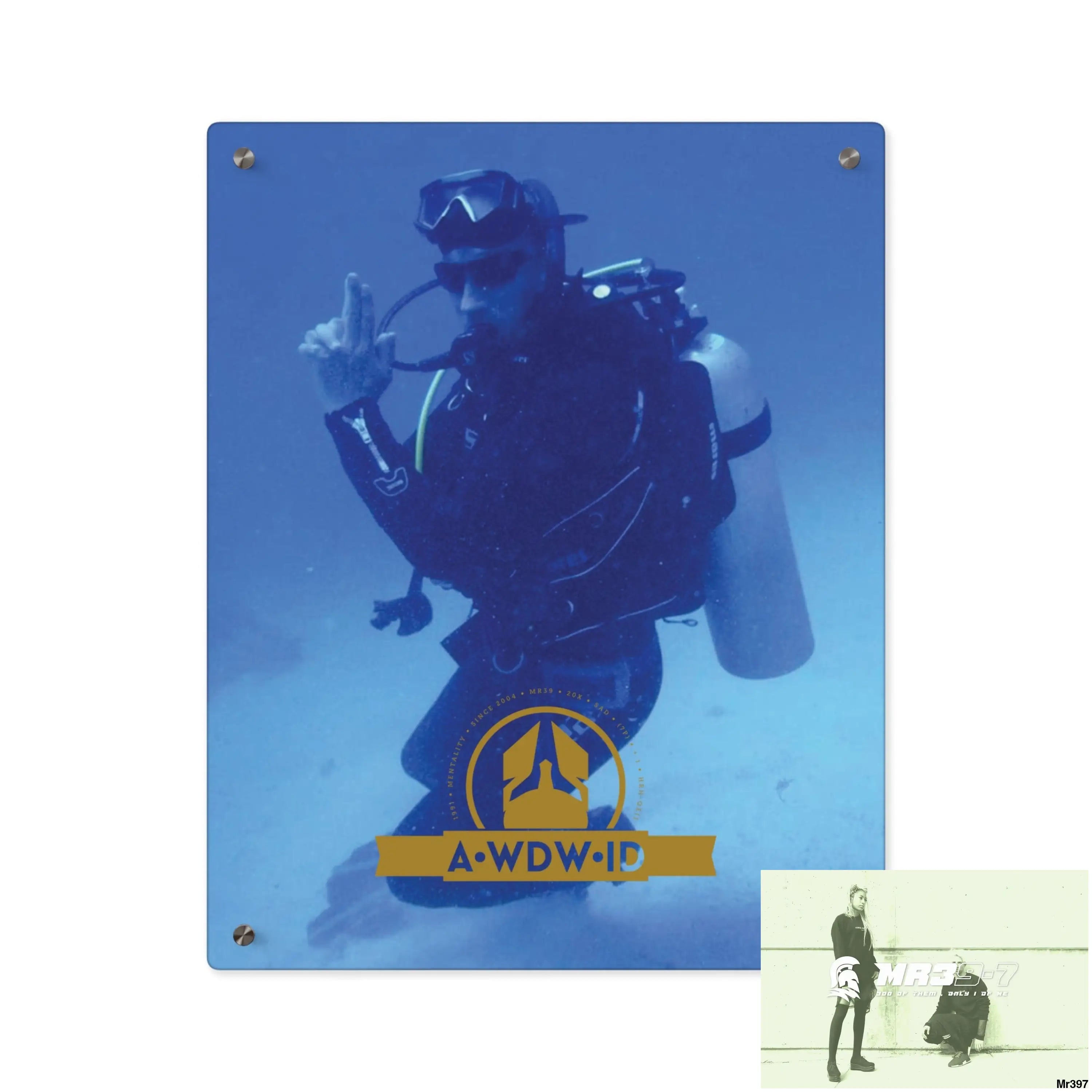A Who Dares Wins ID Dahab South Sinai Egypt 2014 Acrylic Wall Art Panels 16″ x 20″ (Vertical) / 0.25’’ Home Decor