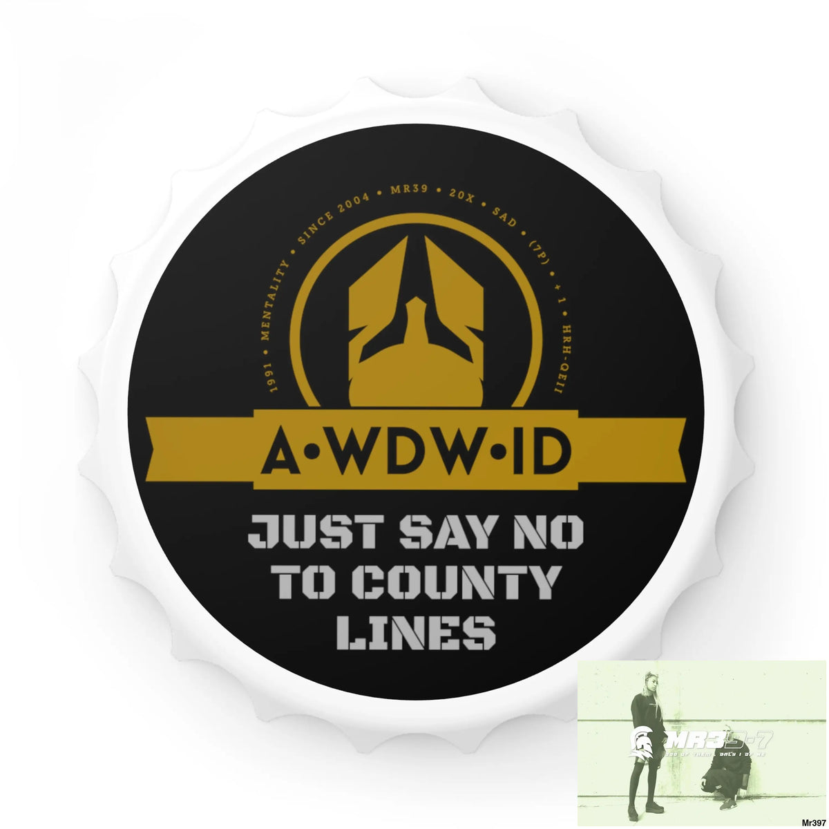 A Who Dares Wins ID Edition Just Say No To County Lines Bottle Opener One size / White Accessories