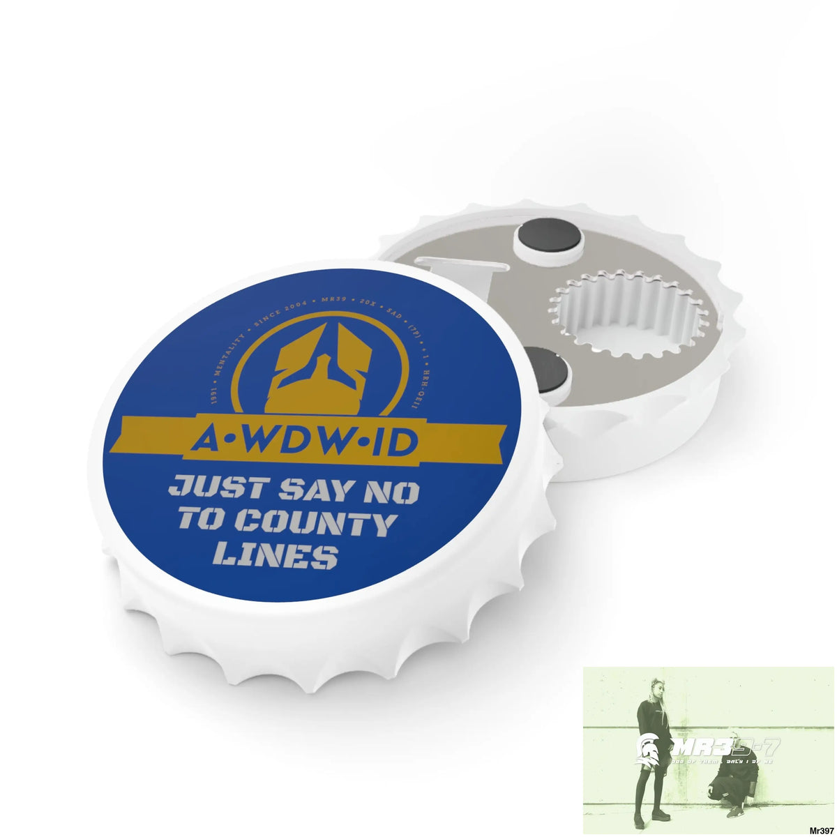 A Who Dares Wins ID Edition Just Say No To County Lines Bottle Opener One size / White Accessories