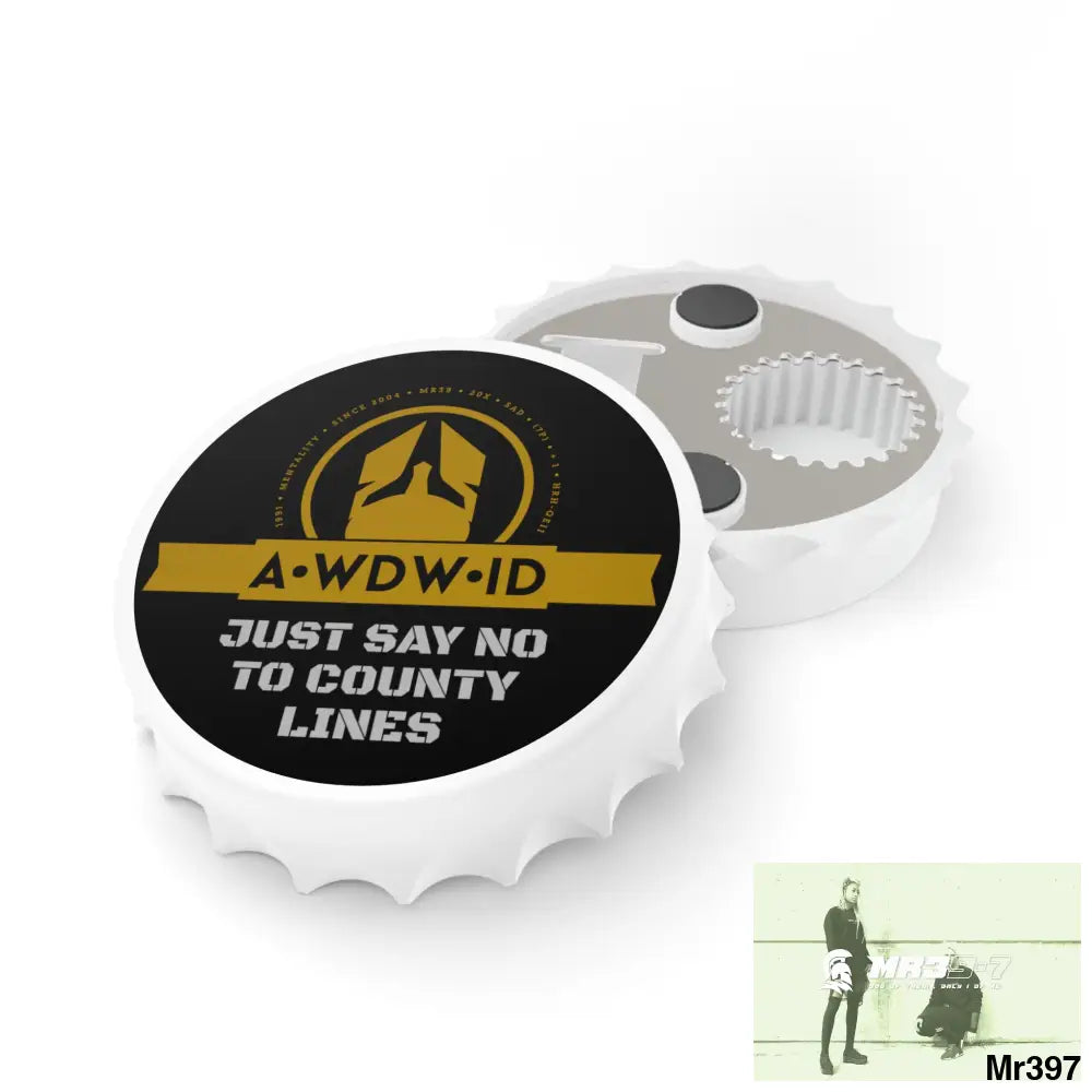 A Who Dares Wins ID Edition Just Say No To County Lines Bottle Opener One size / White Accessories