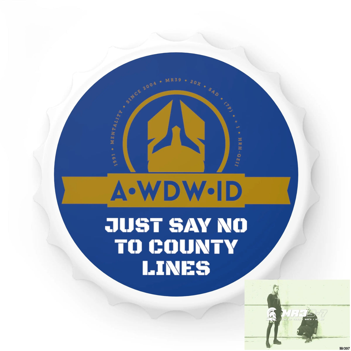 A Who Dares Wins ID Edition Just Say No To County Lines Bottle Opener One size / White Accessories
