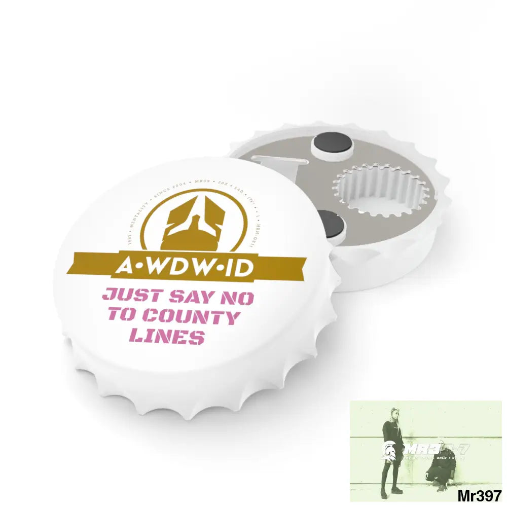 A Who Dares Wins ID Edition Just Say No To County Lines Bottle Opener One size / White Accessories