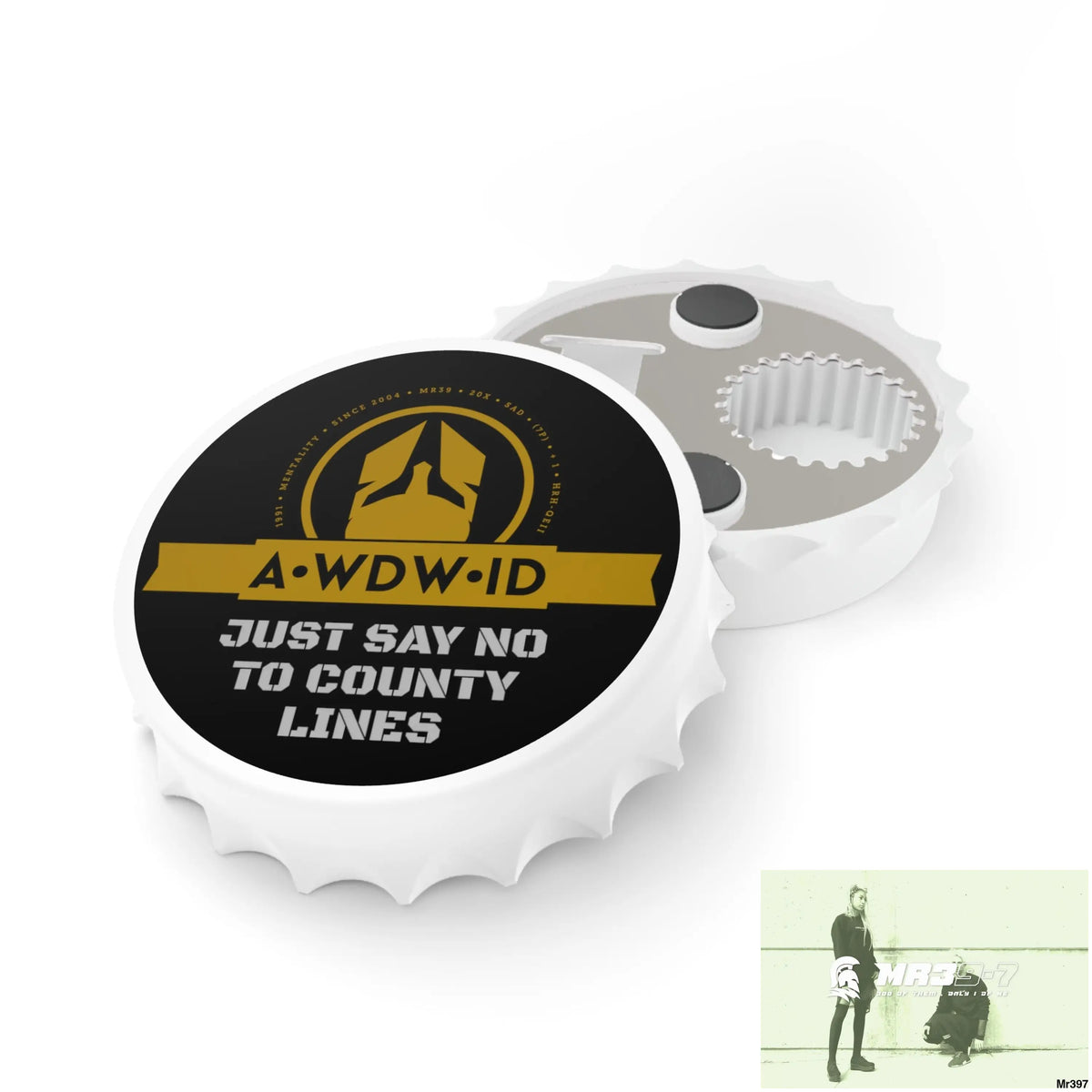 A Who Dares Wins ID Edition Just Say No To County Lines Bottle Opener One size / White Accessories