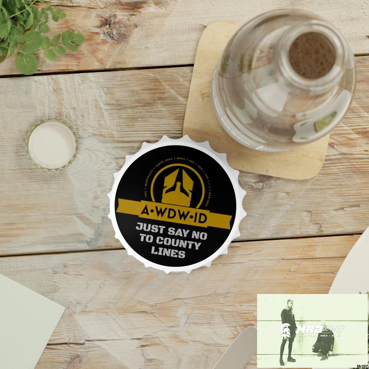 A Who Dares Wins ID Edition Just Say No To County Lines Bottle Opener One size / White Accessories