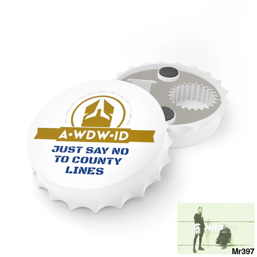 A Who Dares Wins ID Edition Just Say No To County Lines Bottle Opener One size / White Accessories