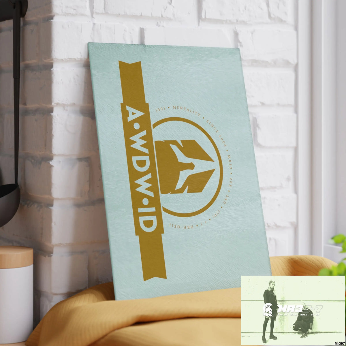A Who Dares Wins ID Glass Cutting Board 8’’ x 11’’ / Rectangle Home Decor