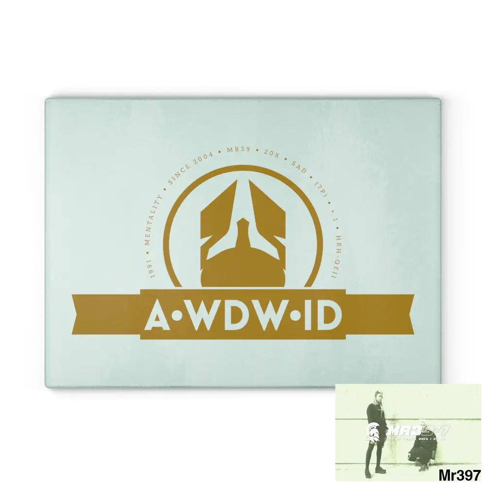 A Who Dares Wins ID Glass Cutting Board Home Decor