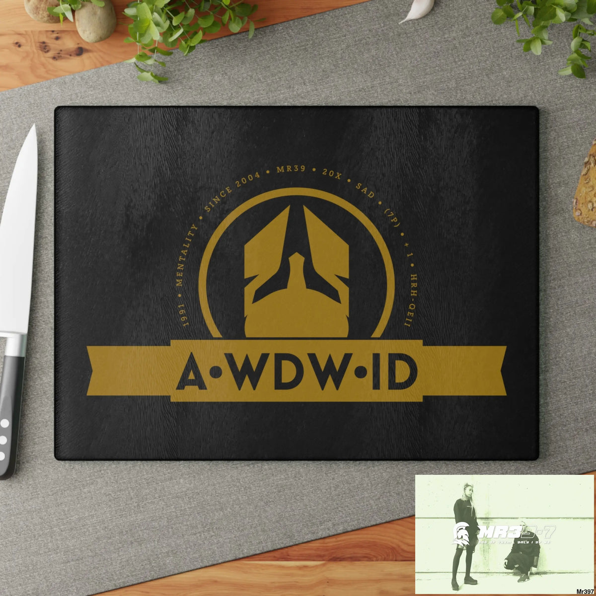 A Who Dares Wins ID Glass Cutting Board Home Decor