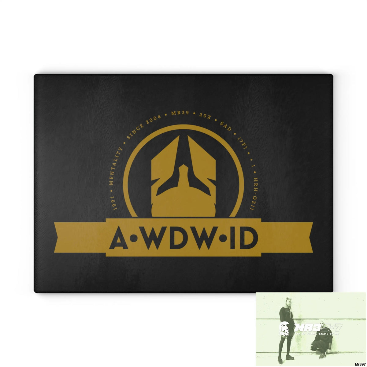 A Who Dares Wins ID Glass Cutting Board Home Decor