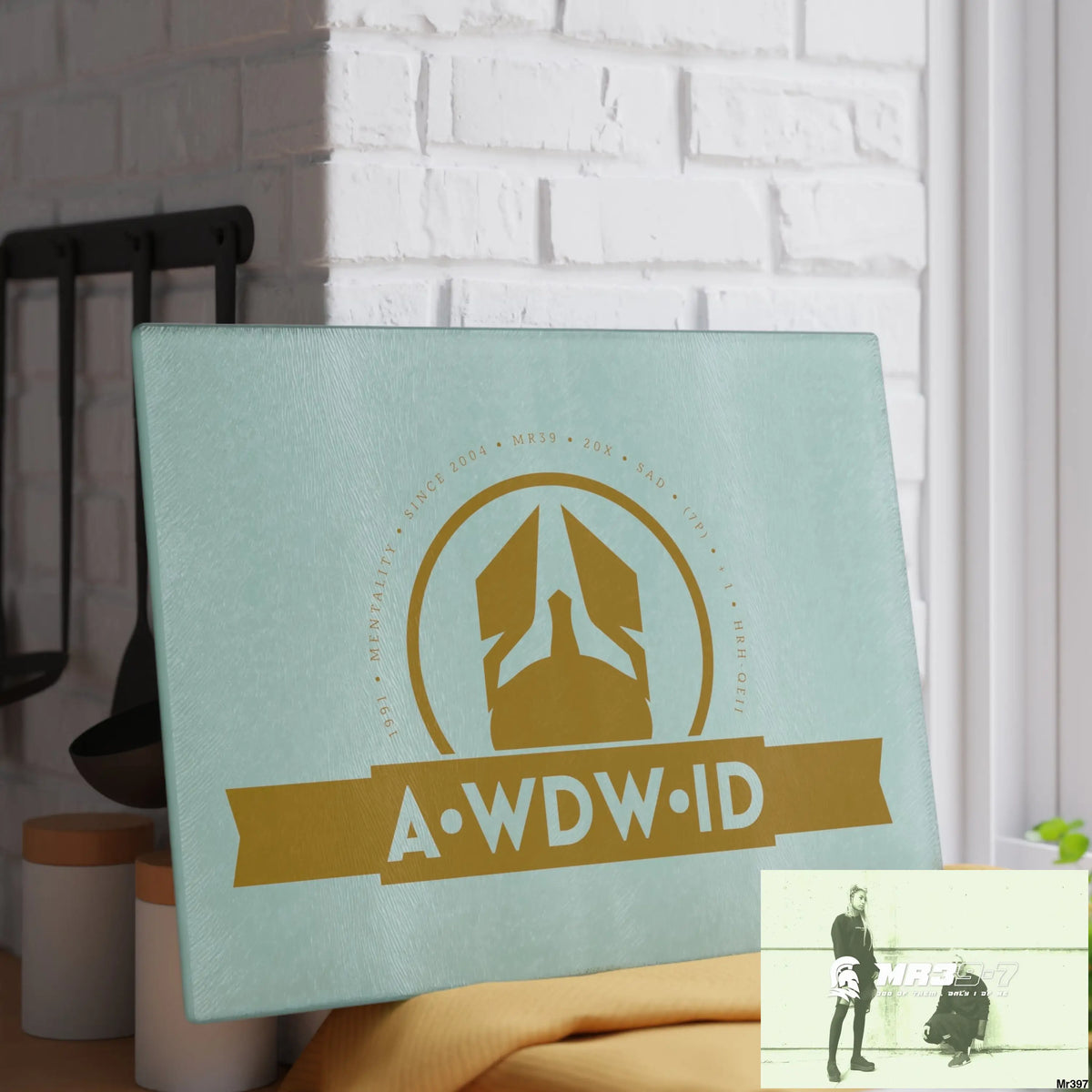 A Who Dares Wins ID Glass Cutting Board Home Decor