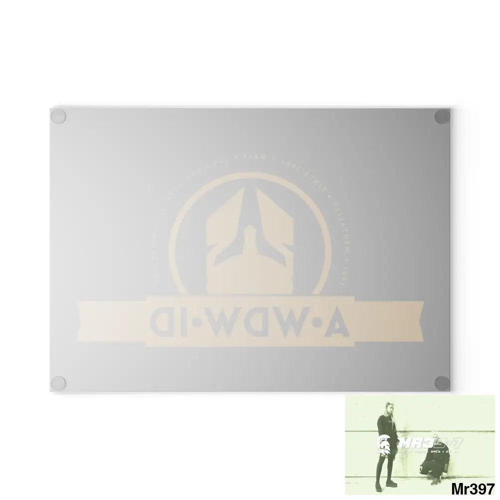 A Who Dares Wins ID Glass Cutting Board Home Decor