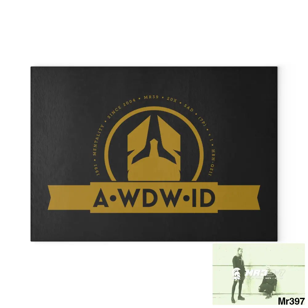 A Who Dares Wins ID Glass Cutting Board Home Decor