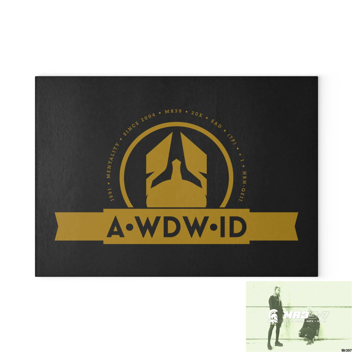 A Who Dares Wins ID Glass Cutting Board Home Decor