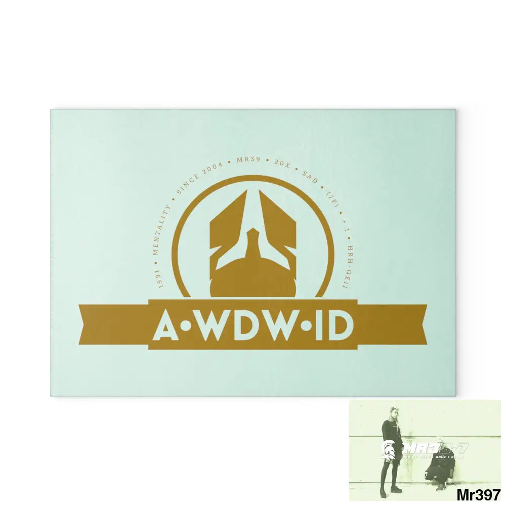 A Who Dares Wins ID Glass Cutting Board Home Decor