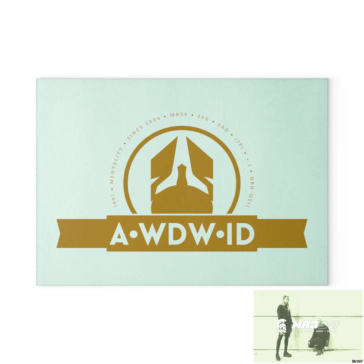 A Who Dares Wins ID Glass Cutting Board Home Decor