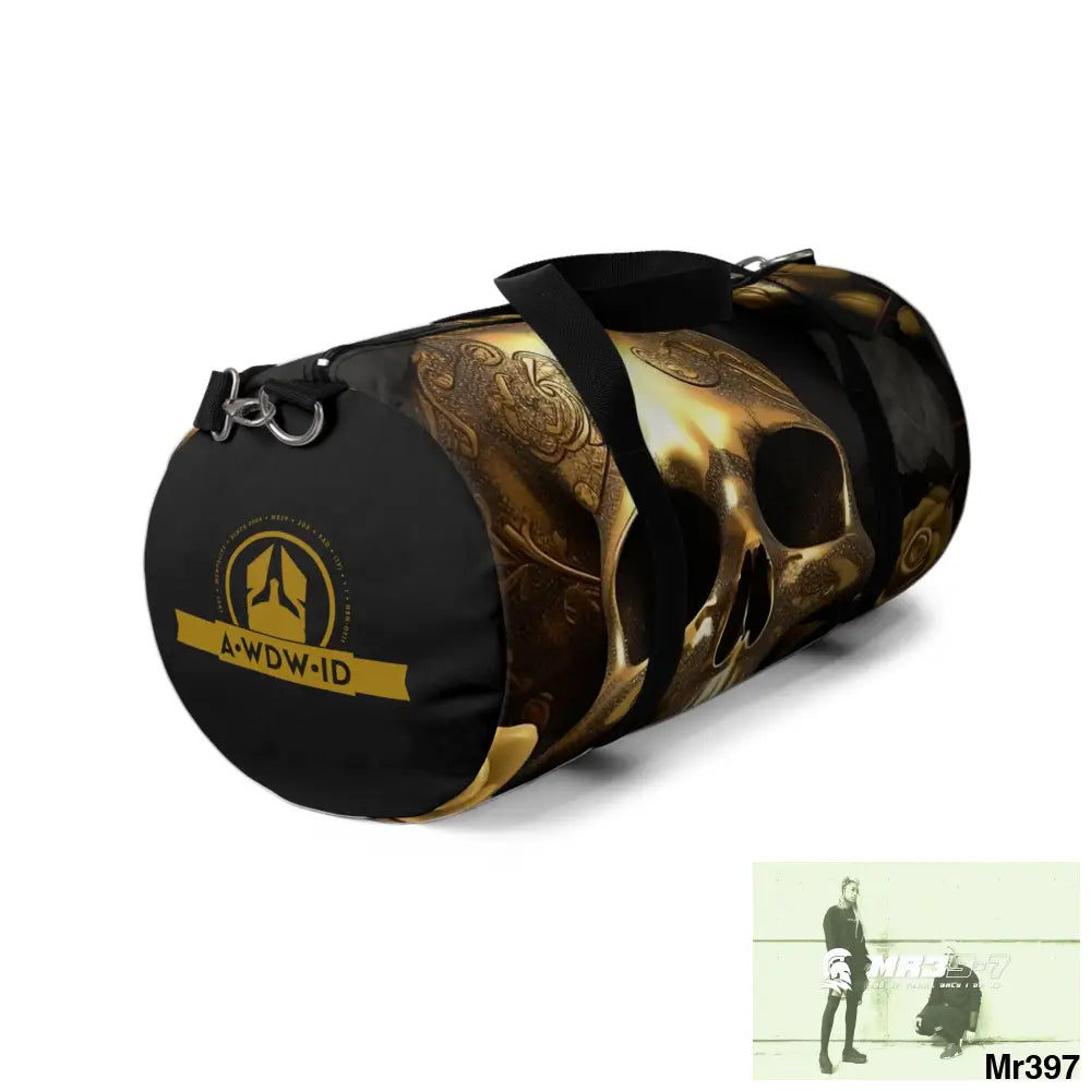 A Who Dares Wins ID Gothic Skulls & Roses Duffel Bag Bags