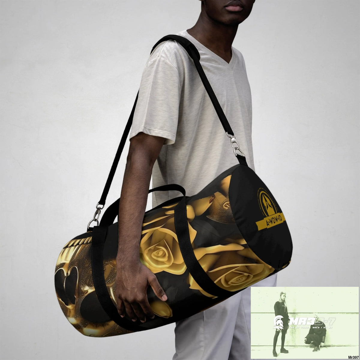 A Who Dares Wins ID Gothic Skulls & Roses Duffel Bag Bags