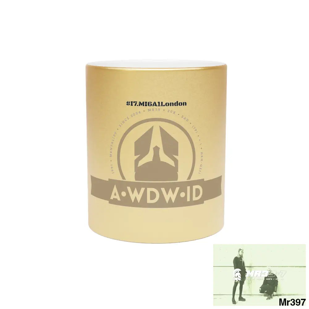 A Who Dares Wins ID #I7MI6A1London Metallic Mug (Silver\Gold) 11oz / Gold Mug