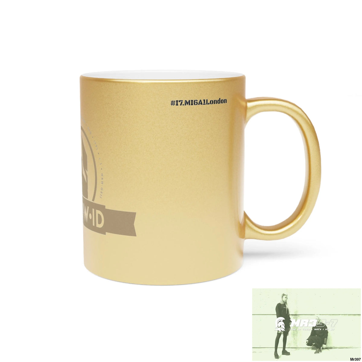 A Who Dares Wins ID #I7MI6A1London Metallic Mug (Silver\Gold) 11oz / Gold Mug