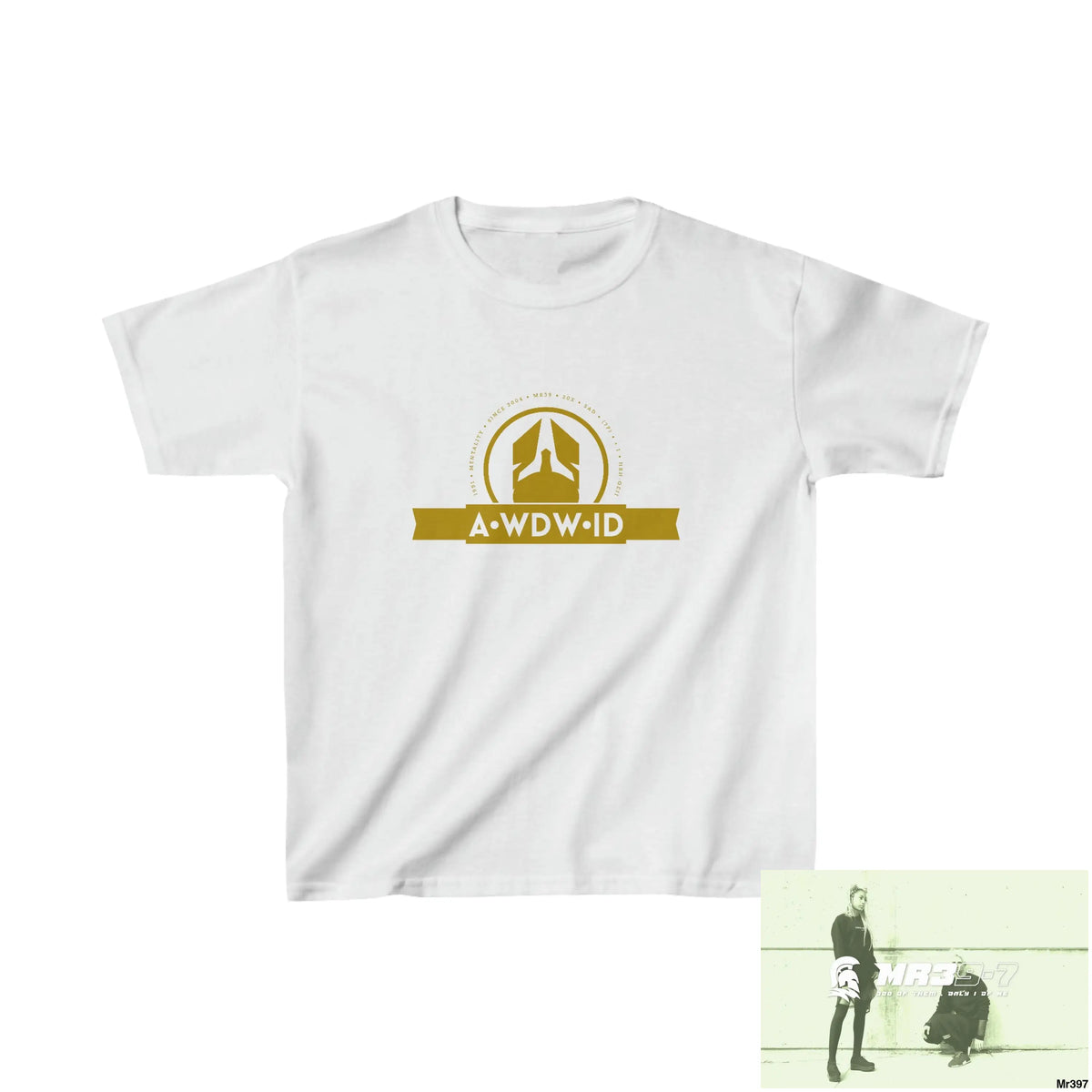 A Who Dares Wins ID - Kids Heavy Cotton™ Tee XS / Ash Kids clothes