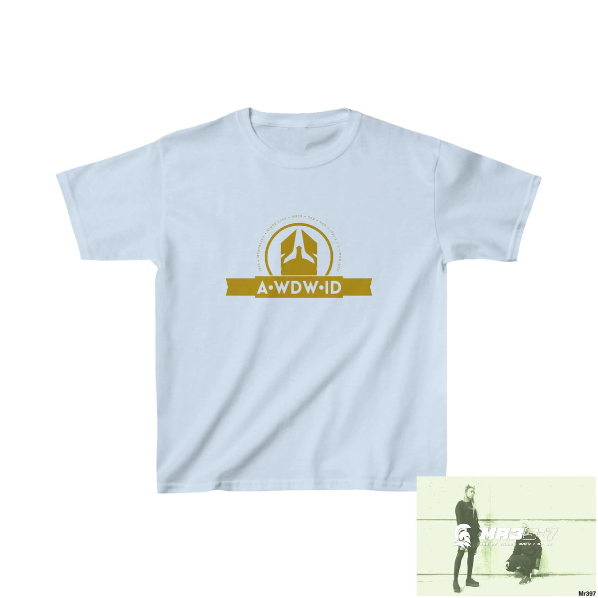 A Who Dares Wins ID - Kids Heavy Cotton™ Tee XS / Light Blue Kids clothes