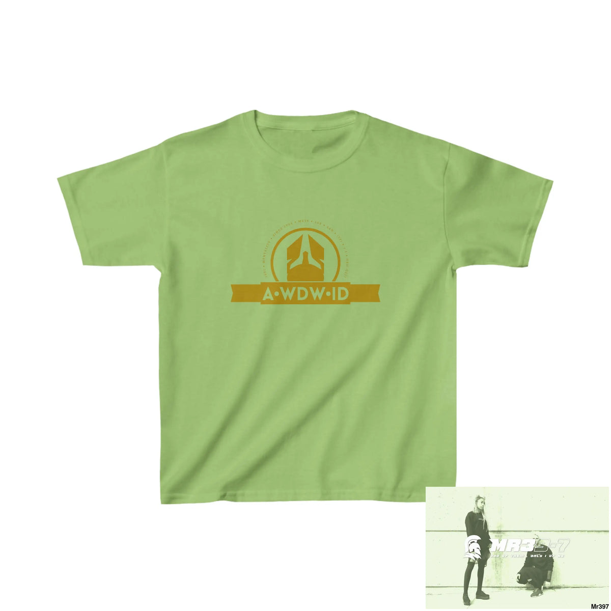 A Who Dares Wins ID - Kids Heavy Cotton™ Tee XS / Lime Kids clothes