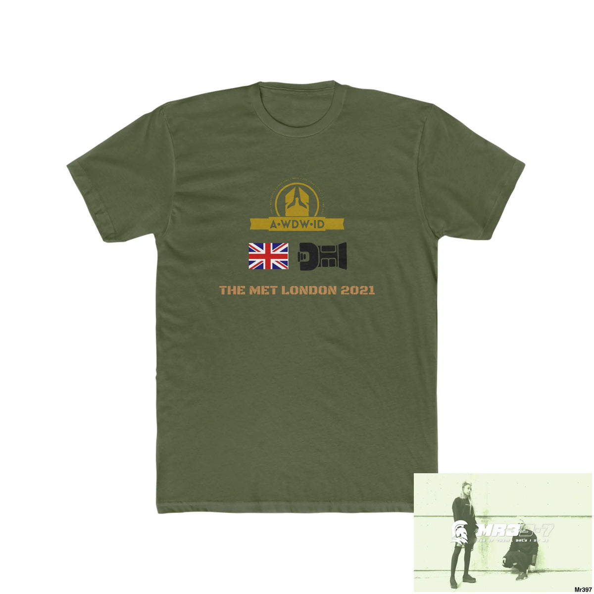 A Who Dares Wins ID One flew over the Redwoods Centre - Men’s Cotton Crew Tee Solid Military Green / XS T-Shirt