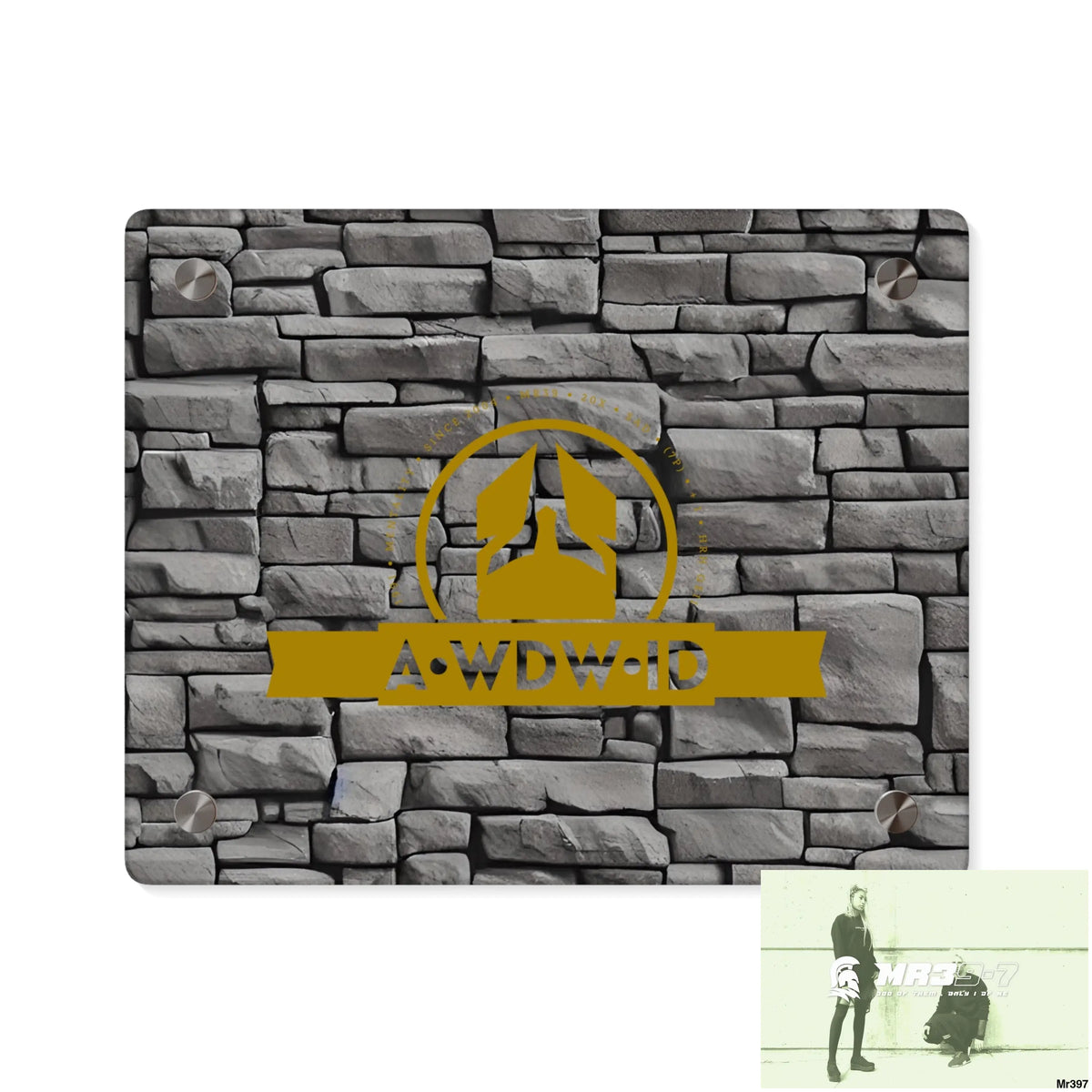 A Who Dares Wins (ID) RSF 3D Dark Black Brick Wall 32k Ultrarealistic High quality Acrylic Wall Art Panels 10″ x 8″