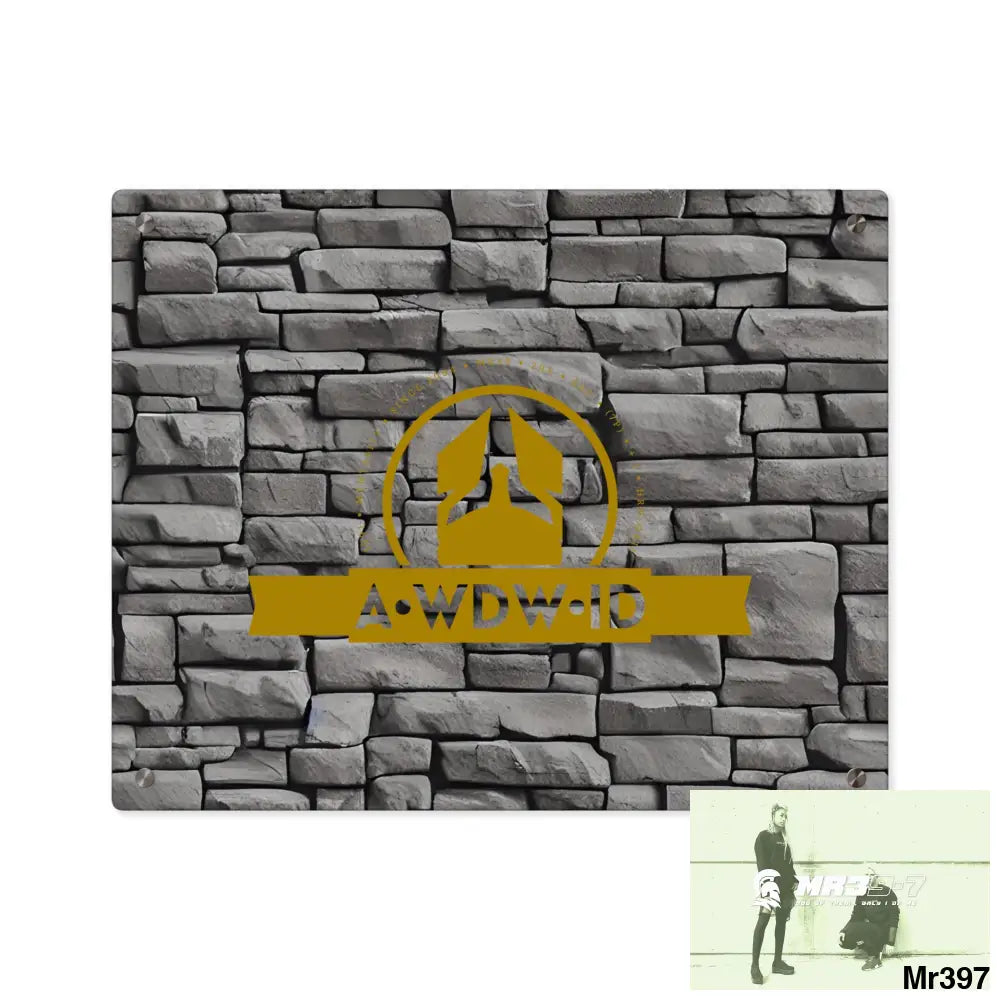 A Who Dares Wins (ID) RSF 3D Dark Black Brick Wall 32k Ultrarealistic High quality Acrylic Wall Art Panels 20″ x 16″