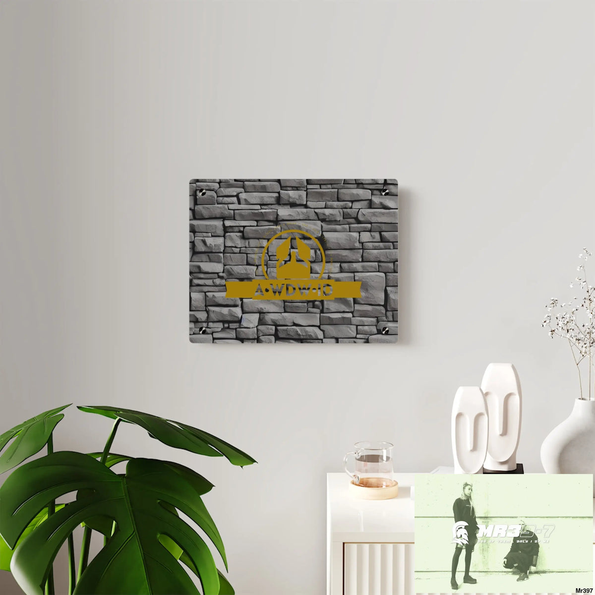 A Who Dares Wins (ID) RSF 3D Dark Black Brick Wall 32k Ultrarealistic High quality Acrylic Wall Art Panels Home Decor