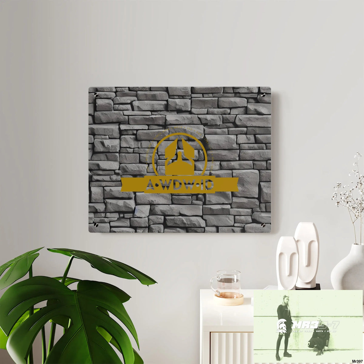 A Who Dares Wins (ID) RSF 3D Dark Black Brick Wall 32k Ultrarealistic High quality Acrylic Wall Art Panels Home Decor