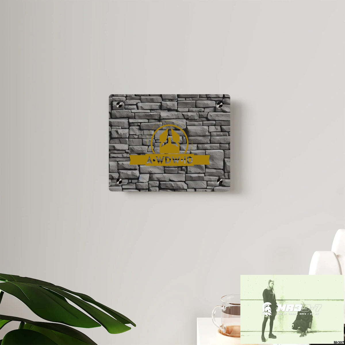 A Who Dares Wins (ID) RSF 3D Dark Black Brick Wall 32k Ultrarealistic High quality Acrylic Wall Art Panels Home Decor
