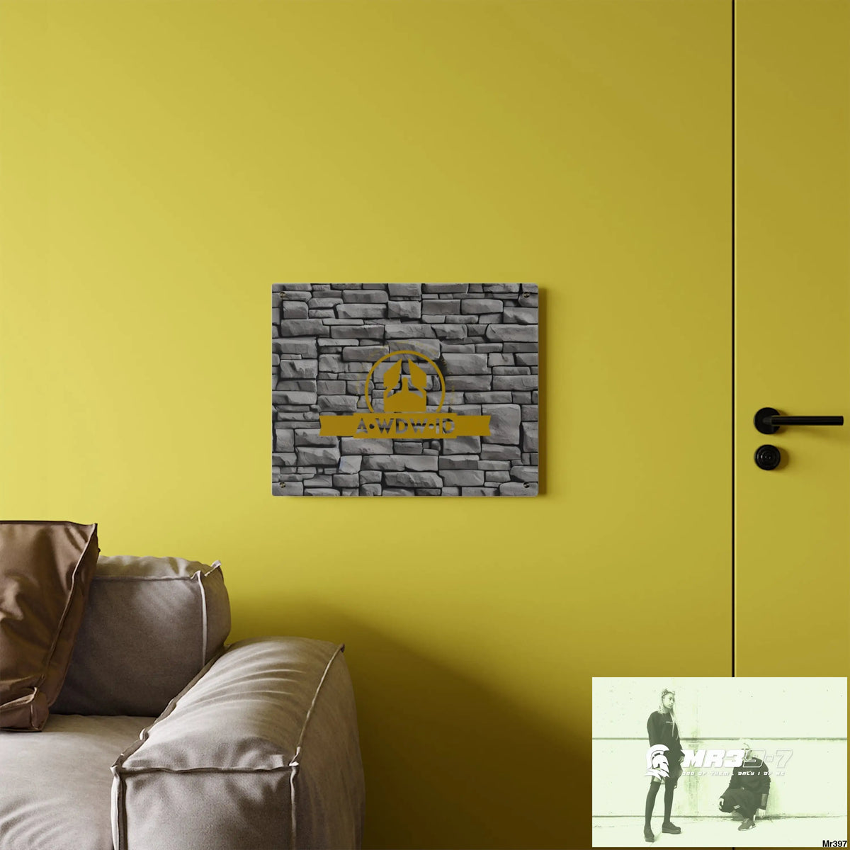 A Who Dares Wins (ID) RSF 3D Dark Black Brick Wall 32k Ultrarealistic High quality Acrylic Wall Art Panels Home Decor