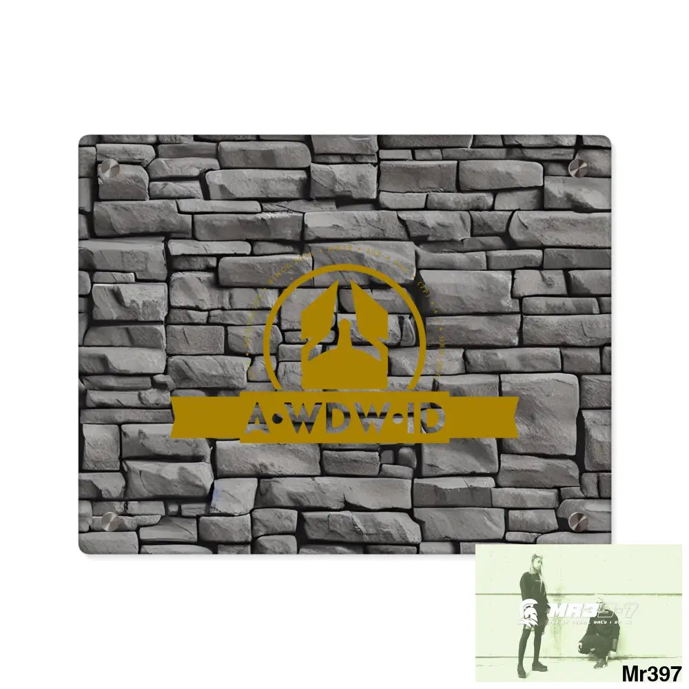 A Who Dares Wins (ID) RSF 3D Dark Black Brick Wall 32k Ultrarealistic High quality Acrylic Wall Art Panels 14″ x 11″