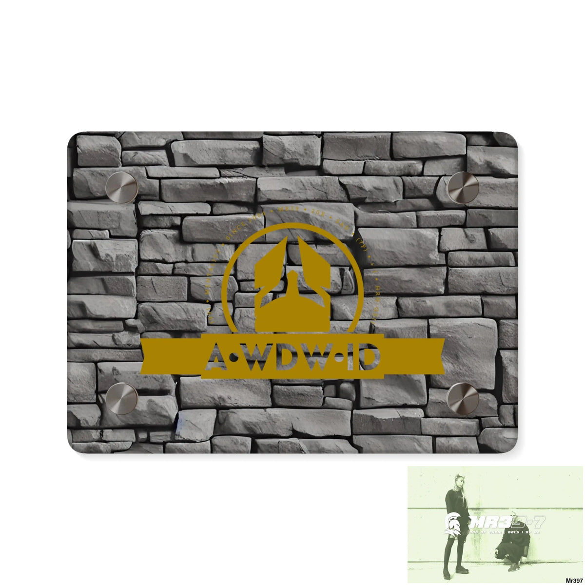 A Who Dares Wins (ID) RSF 3D Dark Black Brick Wall 32k Ultrarealistic High quality Acrylic Wall Art Panels 7’’ x 5’’