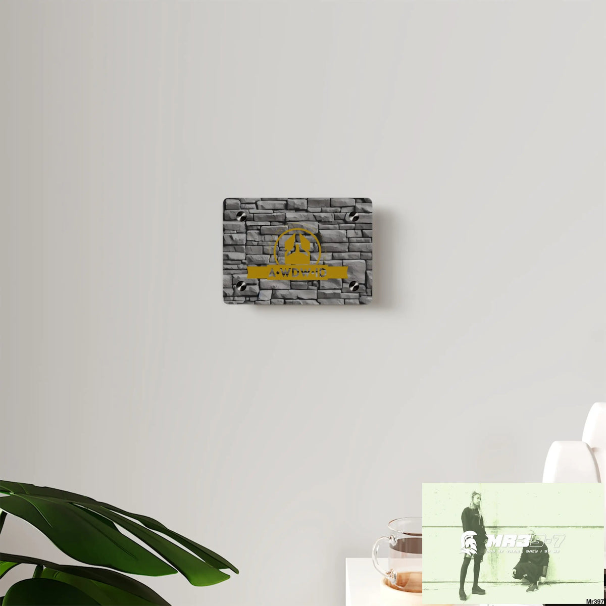 A Who Dares Wins (ID) RSF 3D Dark Black Brick Wall 32k Ultrarealistic High quality Acrylic Wall Art Panels Home Decor