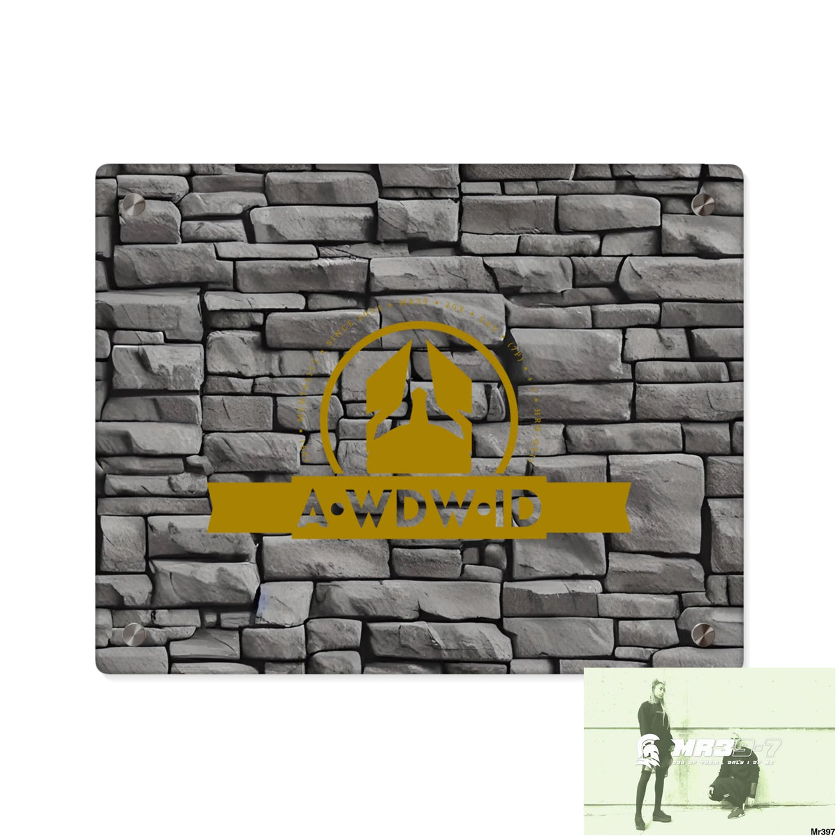 A Who Dares Wins (ID) RSF 3D Dark Black Brick Wall 32k Ultrarealistic High quality Acrylic Wall Art Panels 14″ x 11″