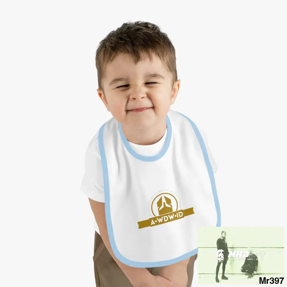 A Who Dares Wins ID RSF Baby Contrast Trim Jersey Bib Kids clothes