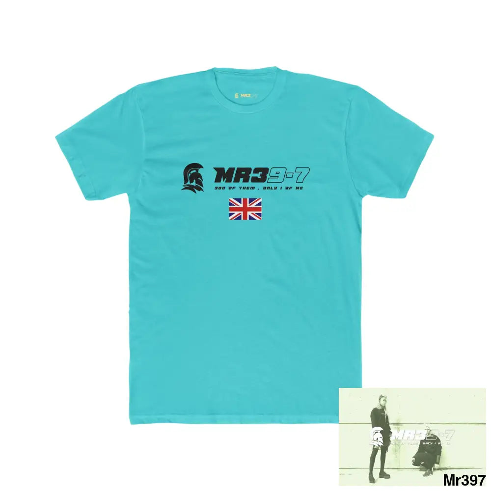 A Who Dares Wins.ID RSF Dahab Military Grade Radiation Men’s Cotton Crew Tee Solid Tahiti Blue / S T-Shirt